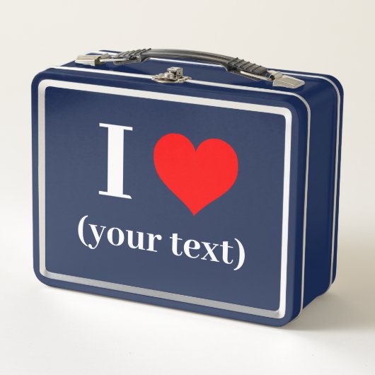 Lunch Box J'AI LE COEUR ! Boîtier en métal - Bleu - Personna (Devant)