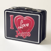 Lunch Box J'aime Jésus Cœur Rouge (Dos)