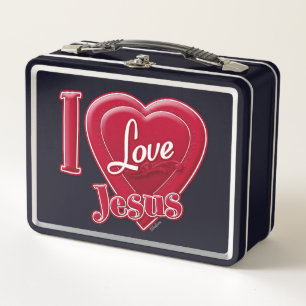 Lunch Box J'aime Jésus Coeur Rouge