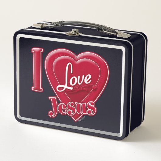 Lunch Box J'aime Jésus Cœur Rouge (Devant)