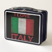 LUNCH BOX J'AIME L'ITALIE, LE DRAPEAU ITALIEN (Devant)