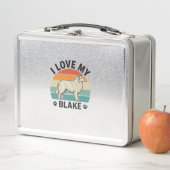 Lunch Box J'aime mon chien Blake rétro gravure design_1 (En situation)
