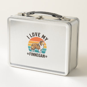 Lunch Box J'aime mon design de t-shirt avec le nom de Finneg