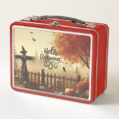 Lunch Box Jardin d'automne et épouvantail (Devant)