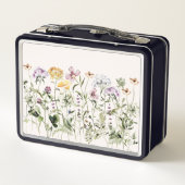 Lunch Box Jardin Fleur sauvage coloré monogramme (Dos)