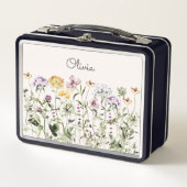 Lunch Box Jardin Fleur sauvage coloré monogramme (Devant)