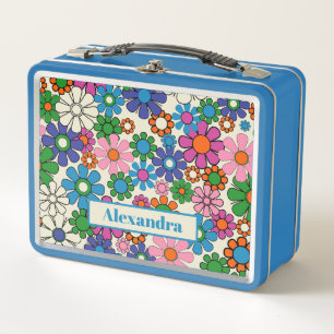 Lunch Box Jardin rétro coloré 60s les années 70 motif floral