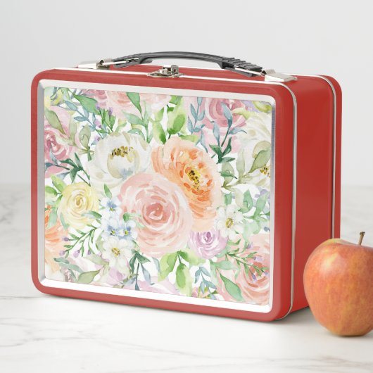 Lunch Box Jardin romantique pastel (En situation)
