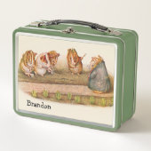Lunch Box Jardinage de quatre cochons de Guinée (Devant)