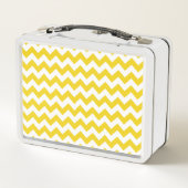 Lunch Box Jaune Zigzag, Jaune Chevron, Motif géométrique (Dos)