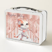 Lunch Box Jazzy Tap Dancing Tabby Chat Casquette Canne Monog (Dos)