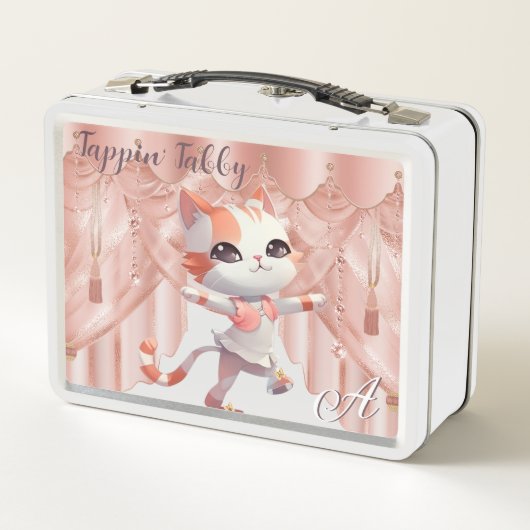Lunch Box Jazzy Tap Dancing Tabby Chat Casquette Canne Monog (Dos)