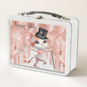 Lunch Box Jazzy Tap Dancing Tabby Chat Casquette Canne Monog (Devant)