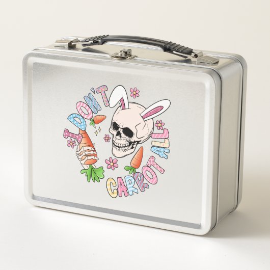 Lunch Box Je ne fais pas de carottes - Mignonne lapin crâne (Devant)