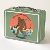 Lunch Box Je Suis Allé Basse Pêche Avec Sasquatch - Retro (Devant)