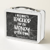 Lunch Box Je suis devenu enseignant amusant Humour Citation  (Dos)