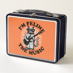 Lunch Box Je suis Feline La Musique   Chat Joueur de guitare