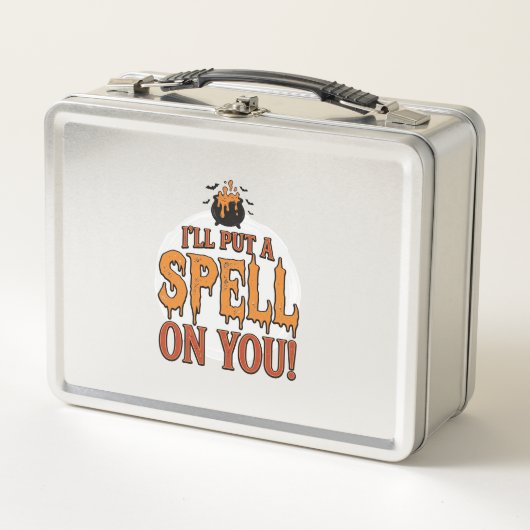 Lunch Box Je vais jeter un sort sur vous Halloween Chaudron (Devant)