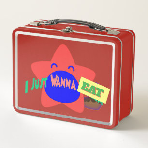Lunch Box Je veux juste manger rouge