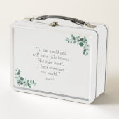 Lunch Box Jean 16:33 Versets de la Bible pour vous encourage (Devant)