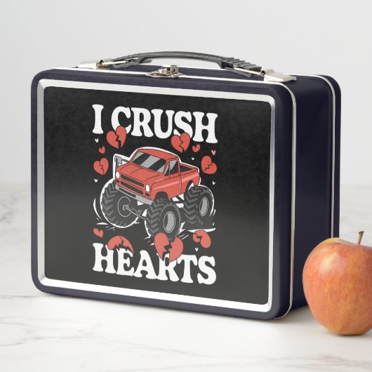 Lunch Box J'écrase les coeurs Saint-Valentin Monster Truck (En situation)