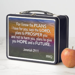 Lunch Box JÉRÉMIE 29:11 Inspirant Chrétien