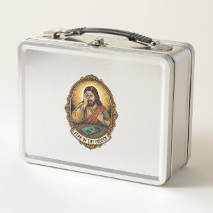 Lunch Box Jésus a laissé tomber l'écran du téléphone sur la