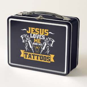 Lunch Box Jésus amour   Jésus M'Aime Et Mes Tatouages