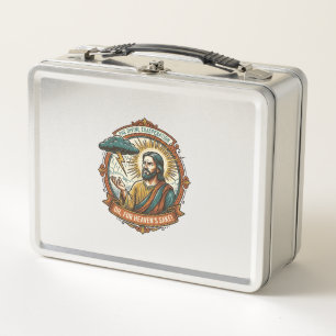 Lunch Box Jésus contrarié Nuage de pluie sombre Foudre Météo
