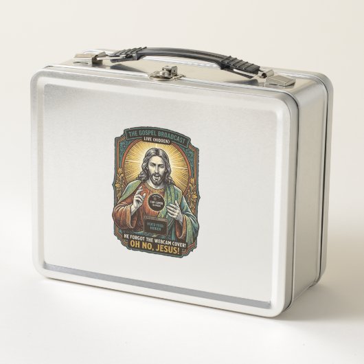 Lunch Box Jésus Fond noir Webcam oubliée Couverture Virtuell (Devant)