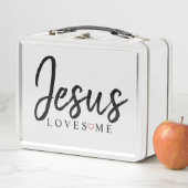 Lunch Box Jésus m'aime au coeur rouge| (En situation)