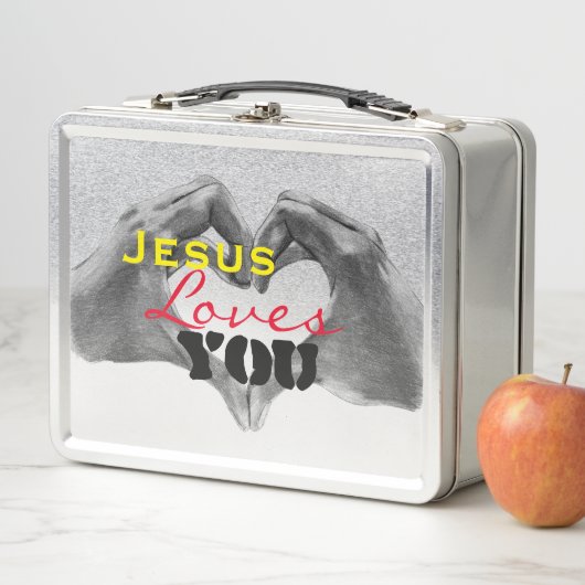 Lunch Box Jésus Vous Aime Boîte À Déjeuner Métal (En situation)