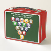 Lunch Box Jeu de piscine des boules de billard de support de (Dos)
