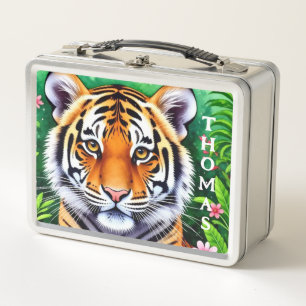 Lunch Box Jeune tigre botanique audacieux