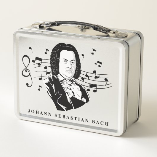 Lunch Box Johann Sebastian Bach Portrait / Bust avec notes (Dos)