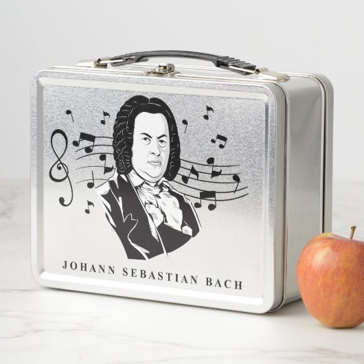 Lunch Box Johann Sebastian Bach Portrait / Bust avec notes (En situation)