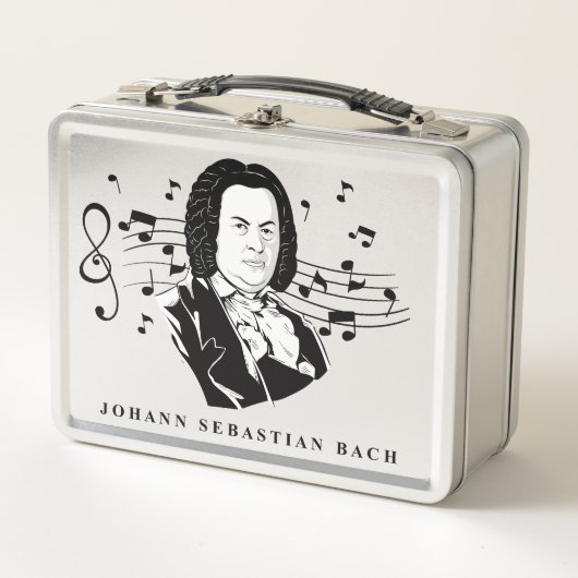 Lunch Box Johann Sebastian Bach Portrait / Bust avec notes (Devant)