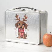 Lunch Box Joie d'hiver de teckel (En situation)