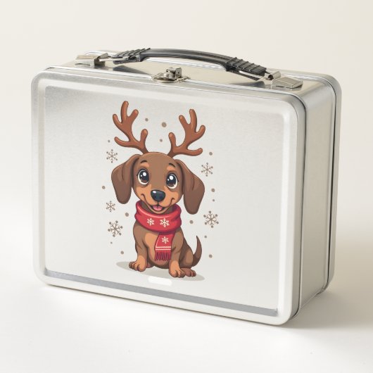 Lunch Box Joie d'hiver de teckel (Devant)