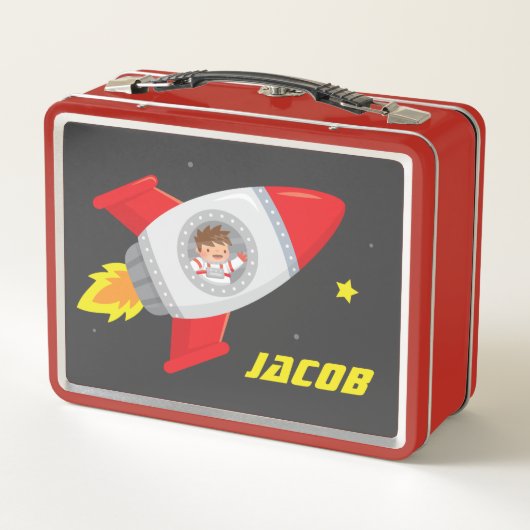Lunch Box Joli Astronaut Garçon Dans L'Espace Rocket Kids No (Dos)