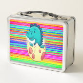 Lunch Box Joli bébé dinosaure bleu (Dos)