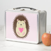 Lunch Box Joli bébé hérisson fille rose (En situation)