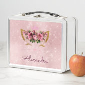 Lunch Box Joli Blush Rose Kitty Monogram School (En situation)
