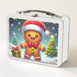 Lunch Box Joli bonhomme en pain d'épice de Noël/hiver fantai