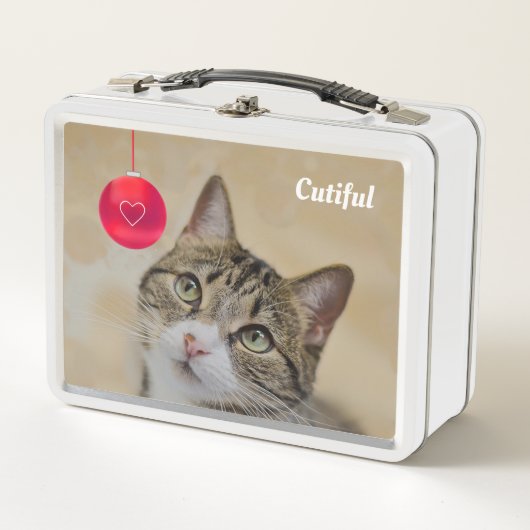 Lunch Box Joli chat tabby et balle rouge (Devant)