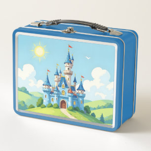 Lunch Box Joli château bleu et blanc