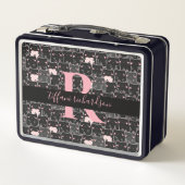 Lunch Box Joli Chats Kitty Rose Noir Monogramme (Dos)