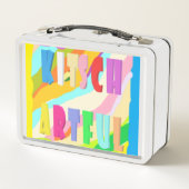 Lunch Box Joli design rose et jaune (Dos)