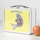 Lunch Box Joli dessin animé sur le phoque du Groenland (En situation)