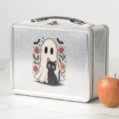 Lunch Box Joli fantôme et chat d'Halloween (En situation)